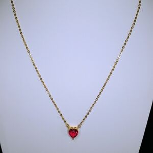 New 18K Gold Plated Heart Pendant Necklace